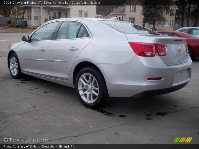 Silver Ice Metallic / Cocoa/Light Neutral 2013 Chevrolet Malibu LT