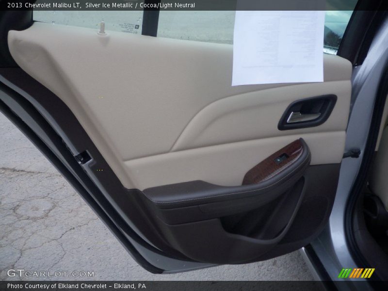 Silver Ice Metallic / Cocoa/Light Neutral 2013 Chevrolet Malibu LT