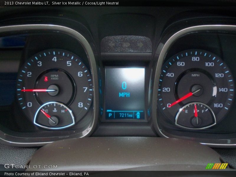 Silver Ice Metallic / Cocoa/Light Neutral 2013 Chevrolet Malibu LT