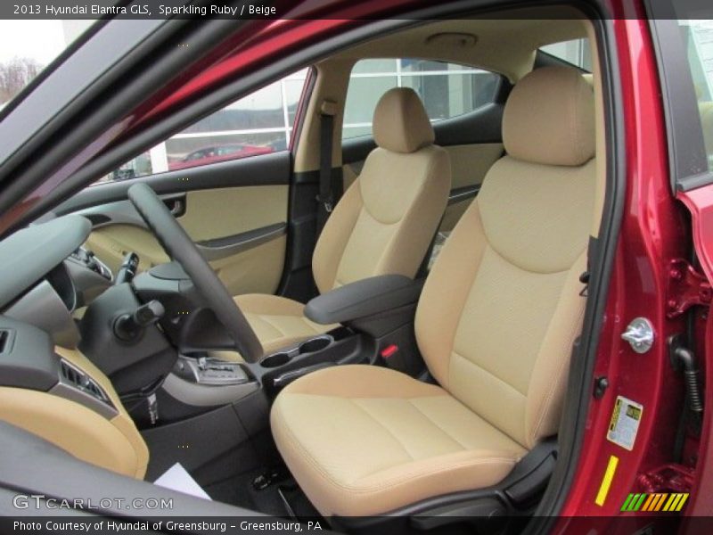 Sparkling Ruby / Beige 2013 Hyundai Elantra GLS
