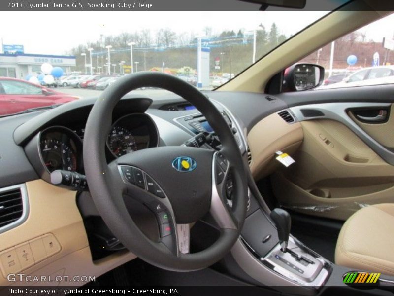 Sparkling Ruby / Beige 2013 Hyundai Elantra GLS