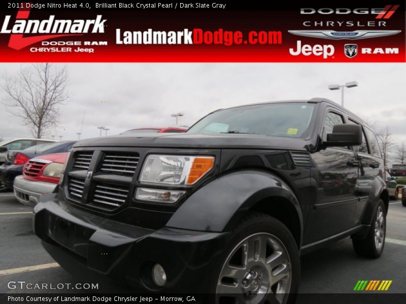 Brilliant Black Crystal Pearl / Dark Slate Gray 2011 Dodge Nitro Heat 4.0