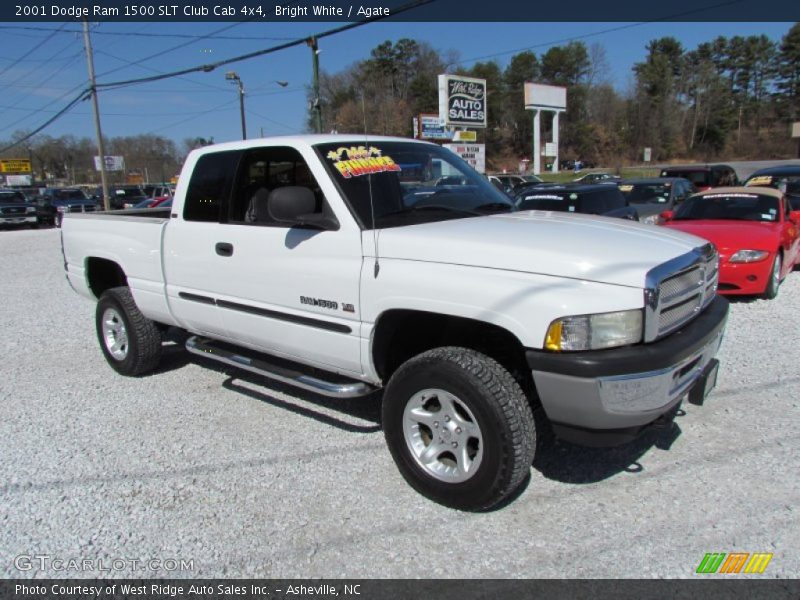 Bright White / Agate 2001 Dodge Ram 1500 SLT Club Cab 4x4