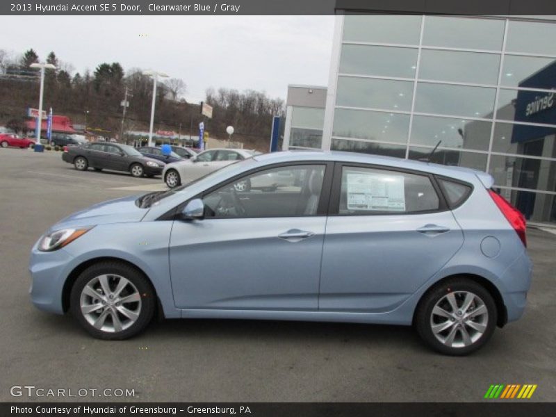 Clearwater Blue / Gray 2013 Hyundai Accent SE 5 Door