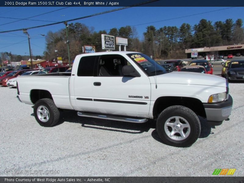 Bright White / Agate 2001 Dodge Ram 1500 SLT Club Cab 4x4