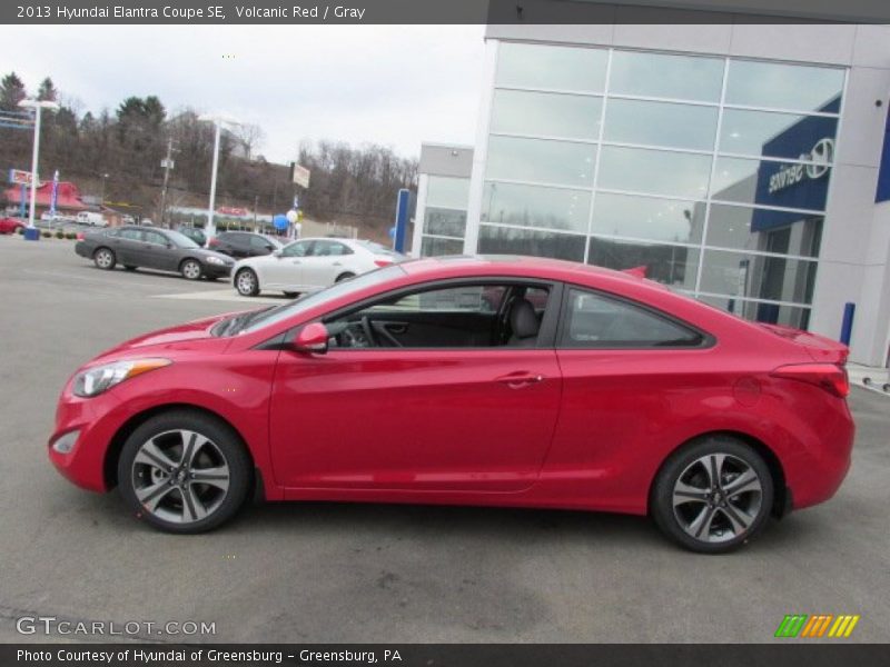 Volcanic Red / Gray 2013 Hyundai Elantra Coupe SE