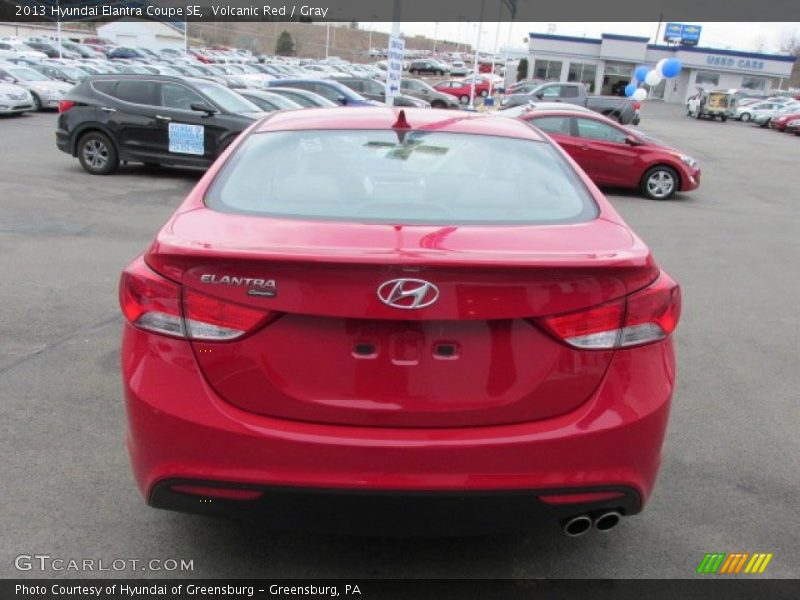 Volcanic Red / Gray 2013 Hyundai Elantra Coupe SE