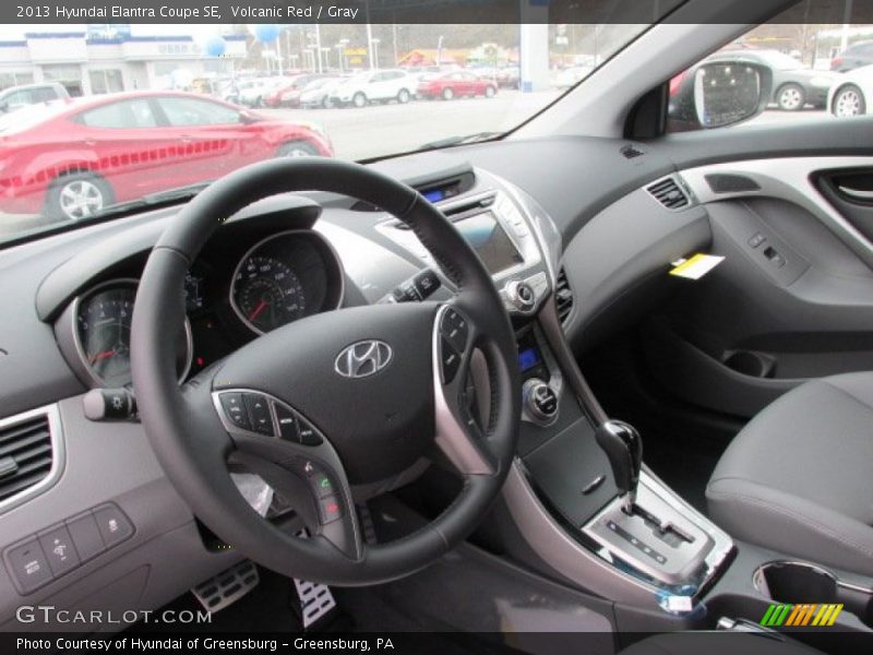 Volcanic Red / Gray 2013 Hyundai Elantra Coupe SE