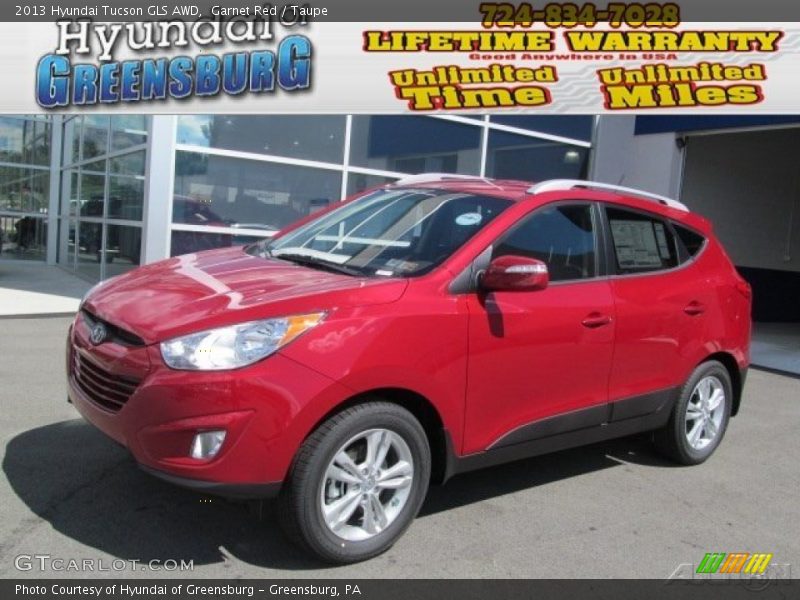 Garnet Red / Taupe 2013 Hyundai Tucson GLS AWD