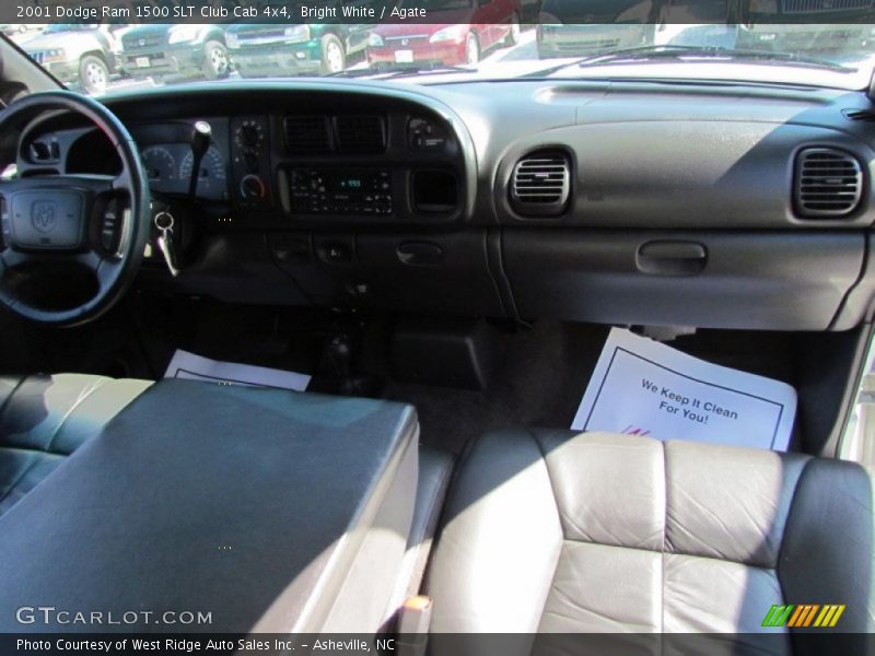 Bright White / Agate 2001 Dodge Ram 1500 SLT Club Cab 4x4