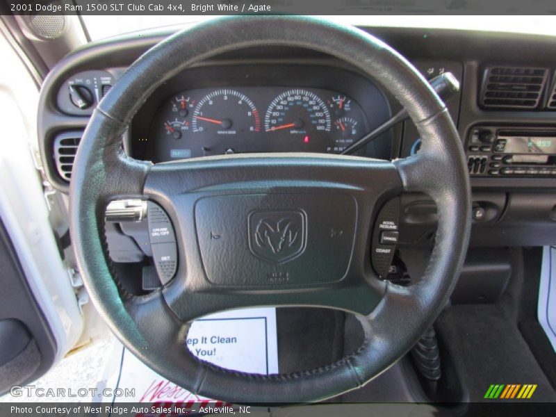 Bright White / Agate 2001 Dodge Ram 1500 SLT Club Cab 4x4