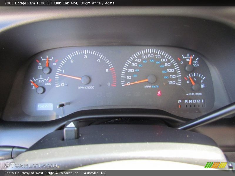  2001 Ram 1500 SLT Club Cab 4x4 SLT Club Cab 4x4 Gauges