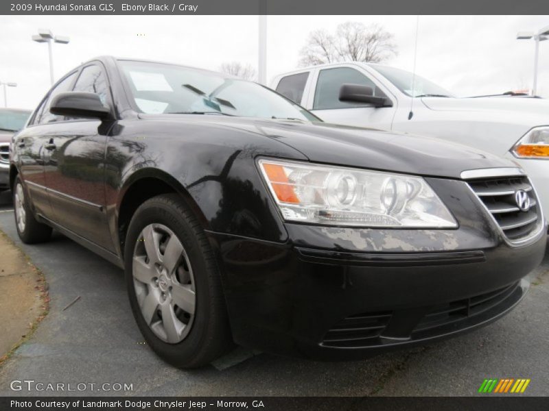 Ebony Black / Gray 2009 Hyundai Sonata GLS