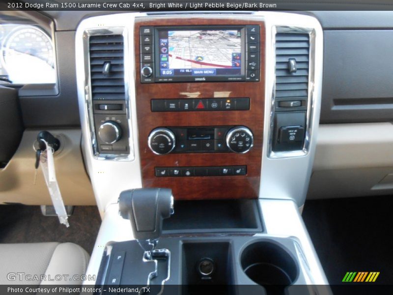 Bright White / Light Pebble Beige/Bark Brown 2012 Dodge Ram 1500 Laramie Crew Cab 4x4