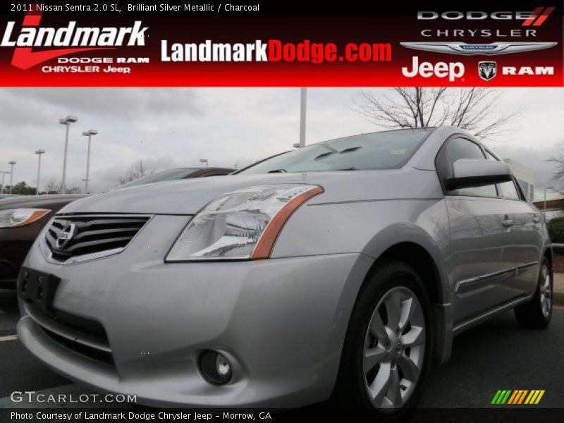 Brilliant Silver Metallic / Charcoal 2011 Nissan Sentra 2.0 SL
