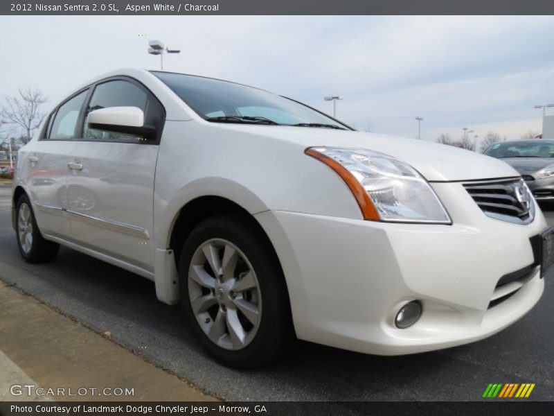 Aspen White / Charcoal 2012 Nissan Sentra 2.0 SL