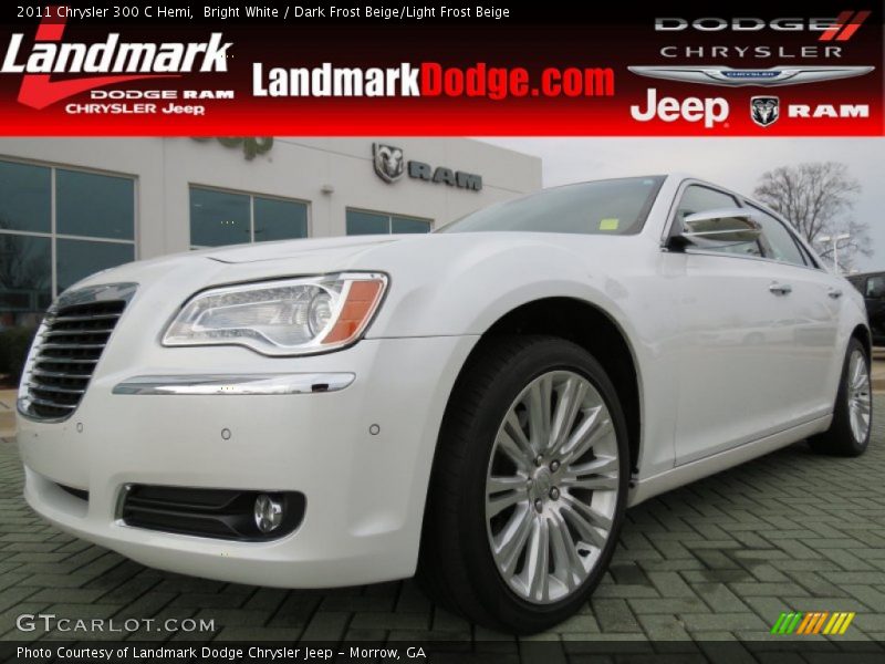 Bright White / Dark Frost Beige/Light Frost Beige 2011 Chrysler 300 C Hemi
