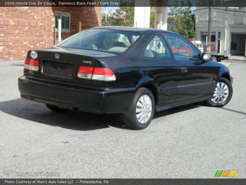 Flamenco Black Pearl / Dark Gray 2000 Honda Civic EX Coupe