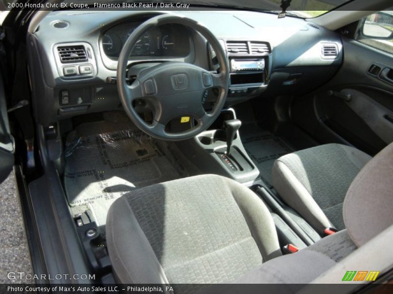 Flamenco Black Pearl / Dark Gray 2000 Honda Civic EX Coupe
