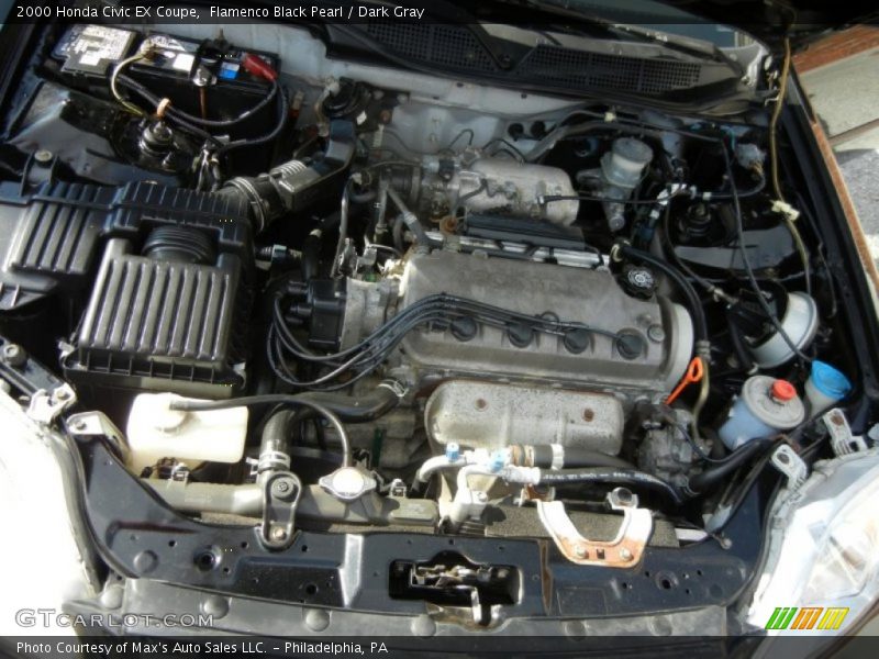 Flamenco Black Pearl / Dark Gray 2000 Honda Civic EX Coupe