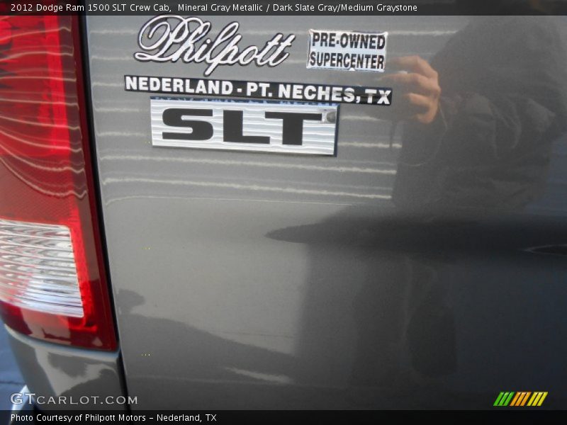 Mineral Gray Metallic / Dark Slate Gray/Medium Graystone 2012 Dodge Ram 1500 SLT Crew Cab