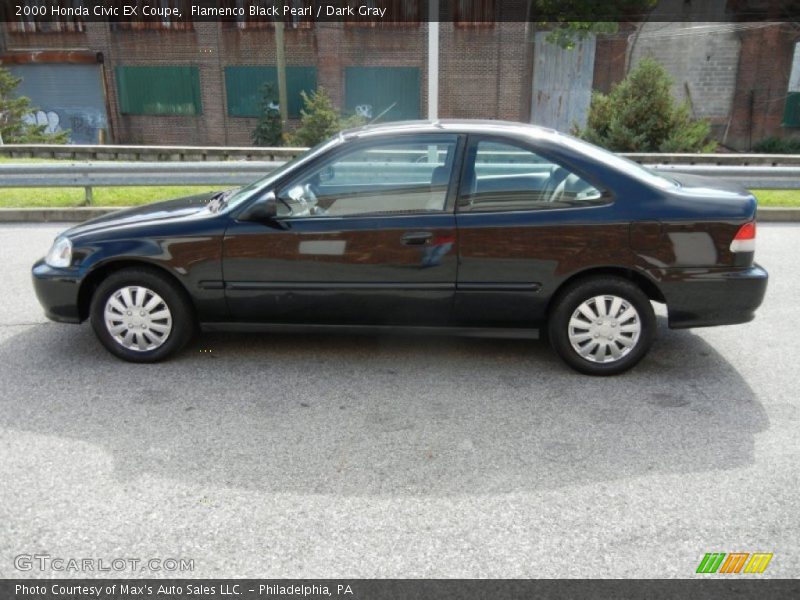 Flamenco Black Pearl / Dark Gray 2000 Honda Civic EX Coupe