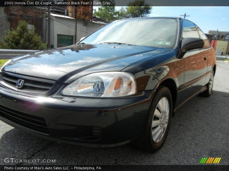 Flamenco Black Pearl / Dark Gray 2000 Honda Civic EX Coupe