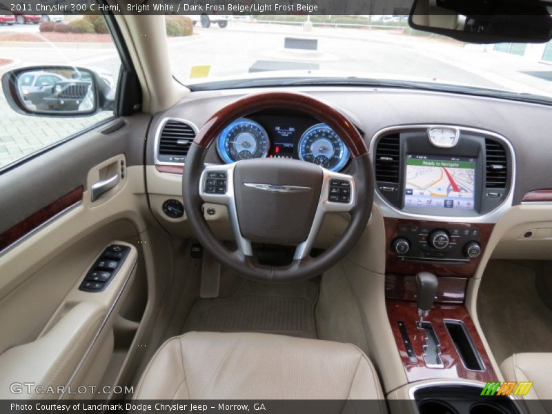Bright White / Dark Frost Beige/Light Frost Beige 2011 Chrysler 300 C Hemi