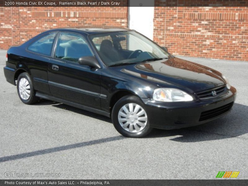 Flamenco Black Pearl / Dark Gray 2000 Honda Civic EX Coupe