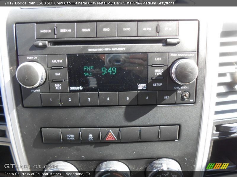 Mineral Gray Metallic / Dark Slate Gray/Medium Graystone 2012 Dodge Ram 1500 SLT Crew Cab