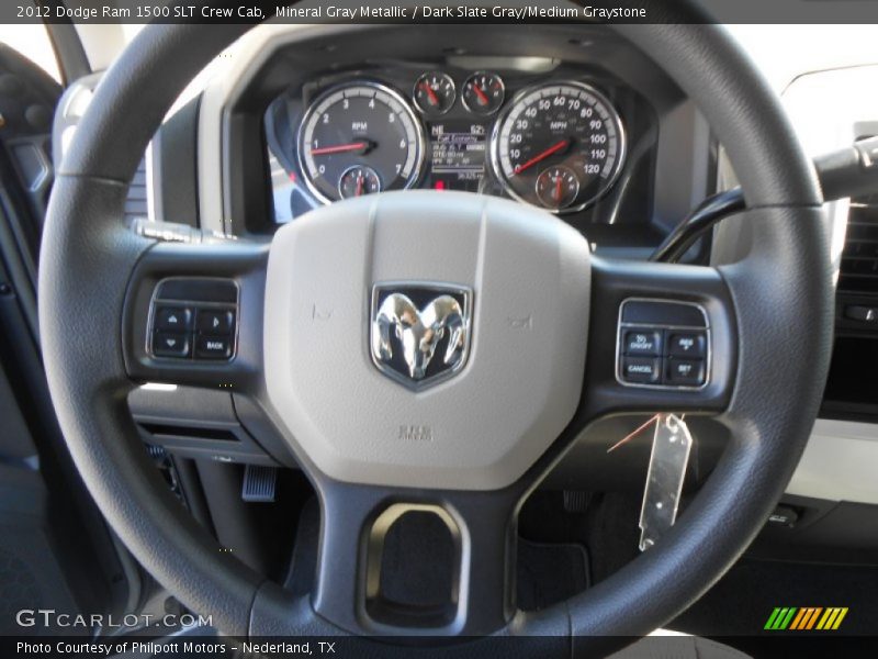 Mineral Gray Metallic / Dark Slate Gray/Medium Graystone 2012 Dodge Ram 1500 SLT Crew Cab