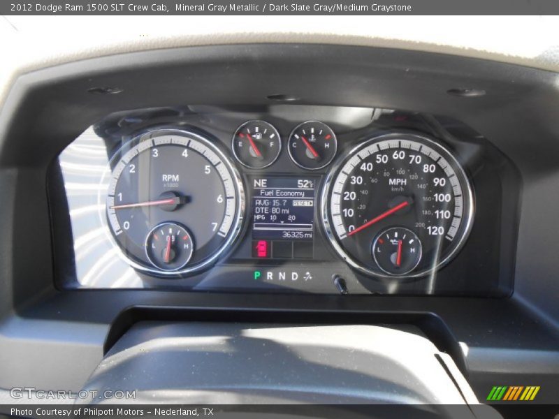 Mineral Gray Metallic / Dark Slate Gray/Medium Graystone 2012 Dodge Ram 1500 SLT Crew Cab
