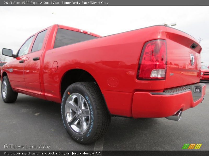 Flame Red / Black/Diesel Gray 2013 Ram 1500 Express Quad Cab