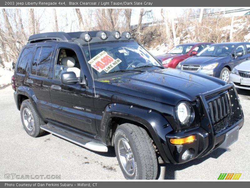 Black Clearcoat / Light Taupe/Dark Slate Gray 2003 Jeep Liberty Renegade 4x4