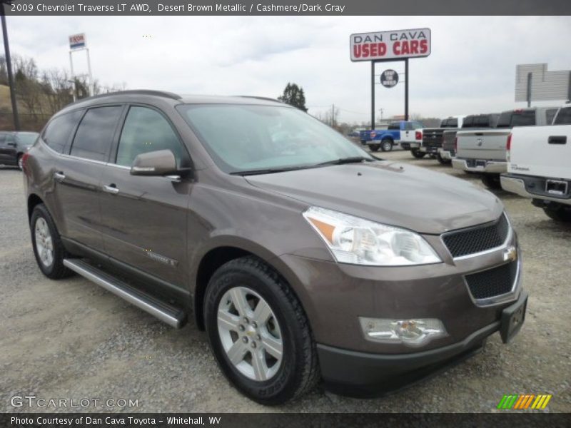 Desert Brown Metallic / Cashmere/Dark Gray 2009 Chevrolet Traverse LT AWD
