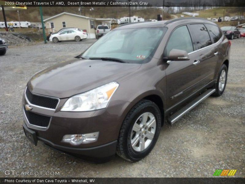 Desert Brown Metallic / Cashmere/Dark Gray 2009 Chevrolet Traverse LT AWD