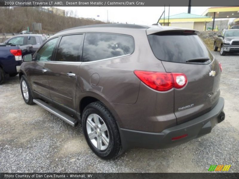 Desert Brown Metallic / Cashmere/Dark Gray 2009 Chevrolet Traverse LT AWD