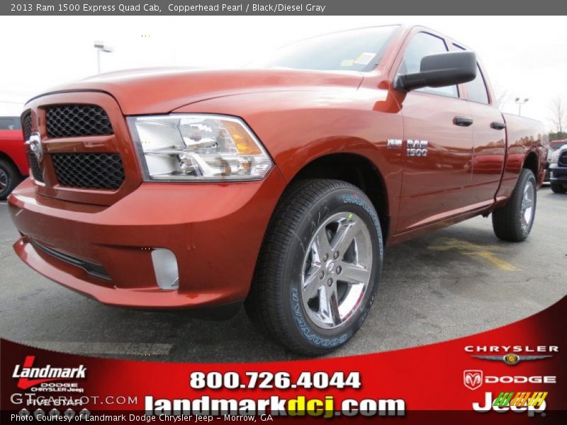 Copperhead Pearl / Black/Diesel Gray 2013 Ram 1500 Express Quad Cab
