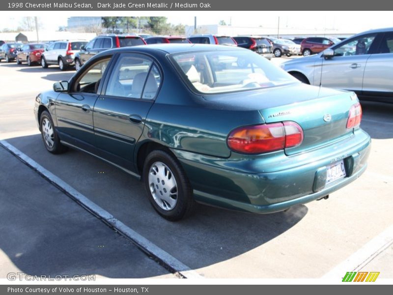 Dark Jade Green Metallic / Medium Oak 1998 Chevrolet Malibu Sedan