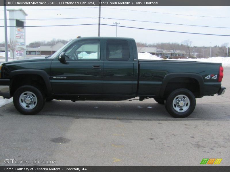 Dark Green Metallic / Dark Charcoal 2003 Chevrolet Silverado 2500HD Extended Cab 4x4
