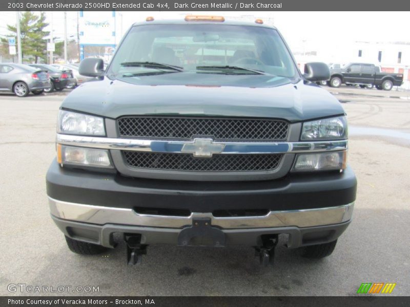 Dark Green Metallic / Dark Charcoal 2003 Chevrolet Silverado 2500HD Extended Cab 4x4