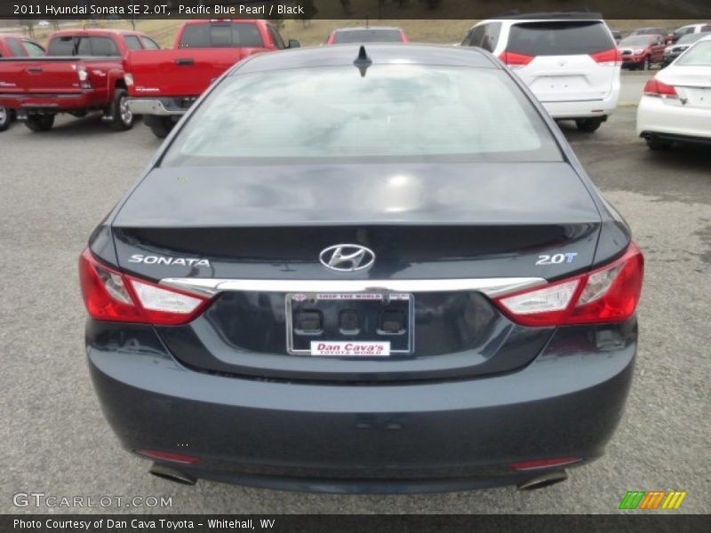 Pacific Blue Pearl / Black 2011 Hyundai Sonata SE 2.0T