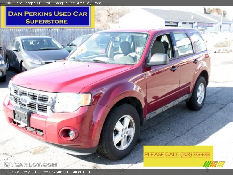Sangria Red Metallic / Stone 2009 Ford Escape XLS 4WD