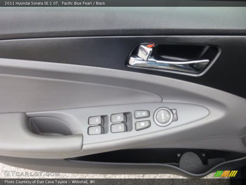 Pacific Blue Pearl / Black 2011 Hyundai Sonata SE 2.0T
