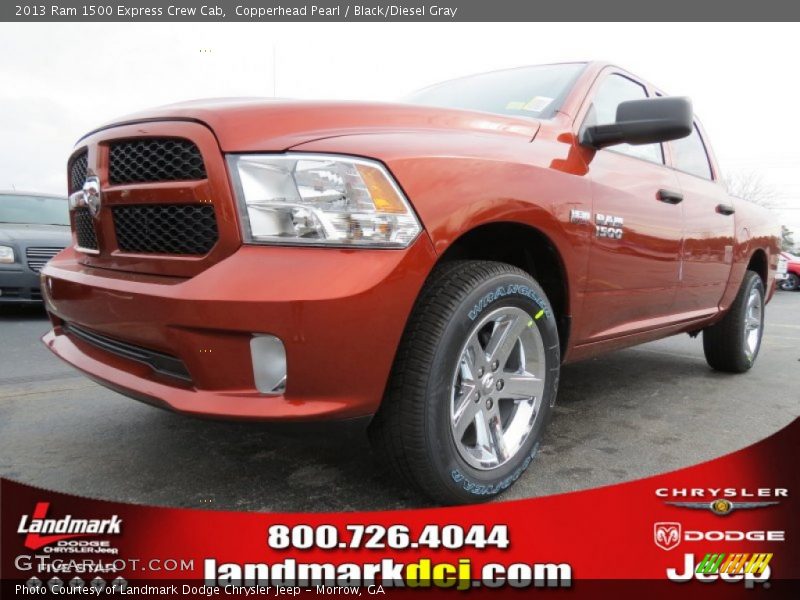 Copperhead Pearl / Black/Diesel Gray 2013 Ram 1500 Express Crew Cab