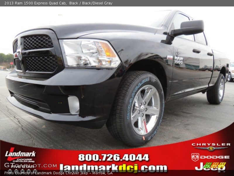 Black / Black/Diesel Gray 2013 Ram 1500 Express Quad Cab