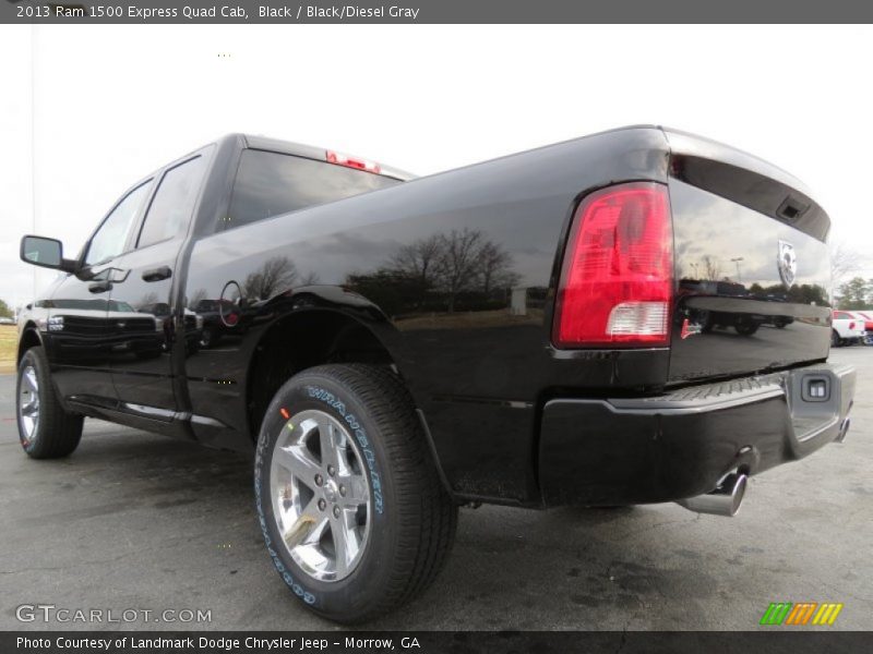 Black / Black/Diesel Gray 2013 Ram 1500 Express Quad Cab