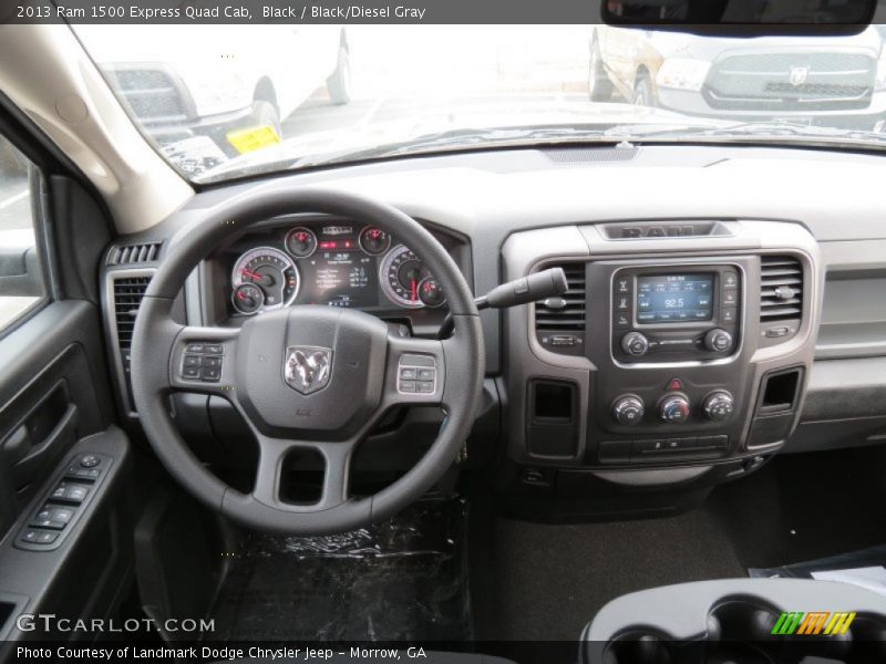 Black / Black/Diesel Gray 2013 Ram 1500 Express Quad Cab