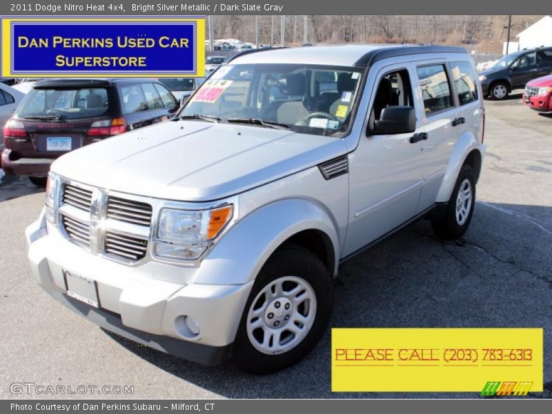 Bright Silver Metallic / Dark Slate Gray 2011 Dodge Nitro Heat 4x4