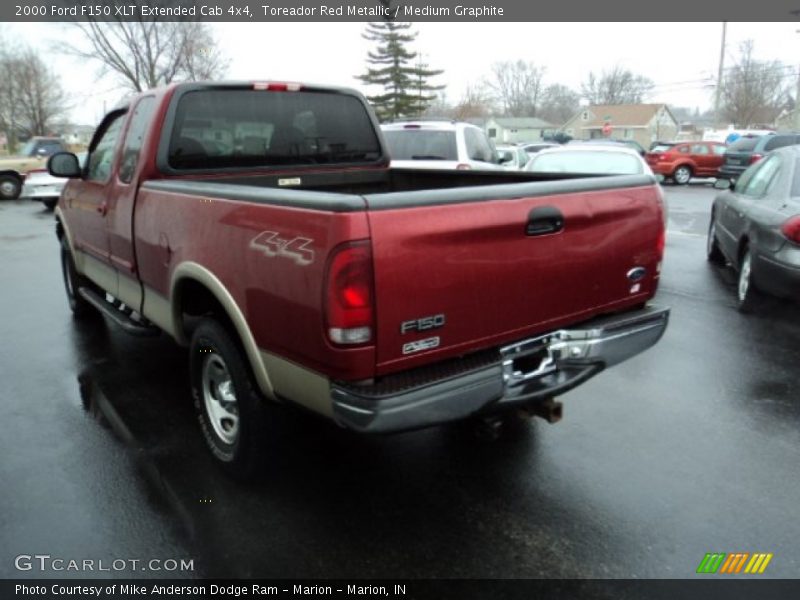 Toreador Red Metallic / Medium Graphite 2000 Ford F150 XLT Extended Cab 4x4